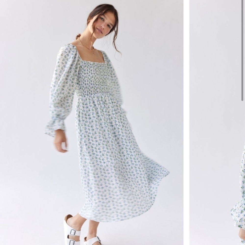 Kiss the Sky Paige Floral long sleeve midi dress